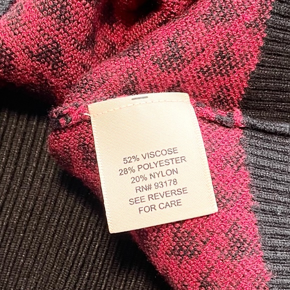 NWT Women’s Philosophy Houndstooth Puff Sleeve Sweater Size M - Picture 7 of 12